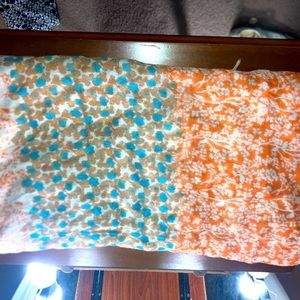 Blue orange and brown pashmina